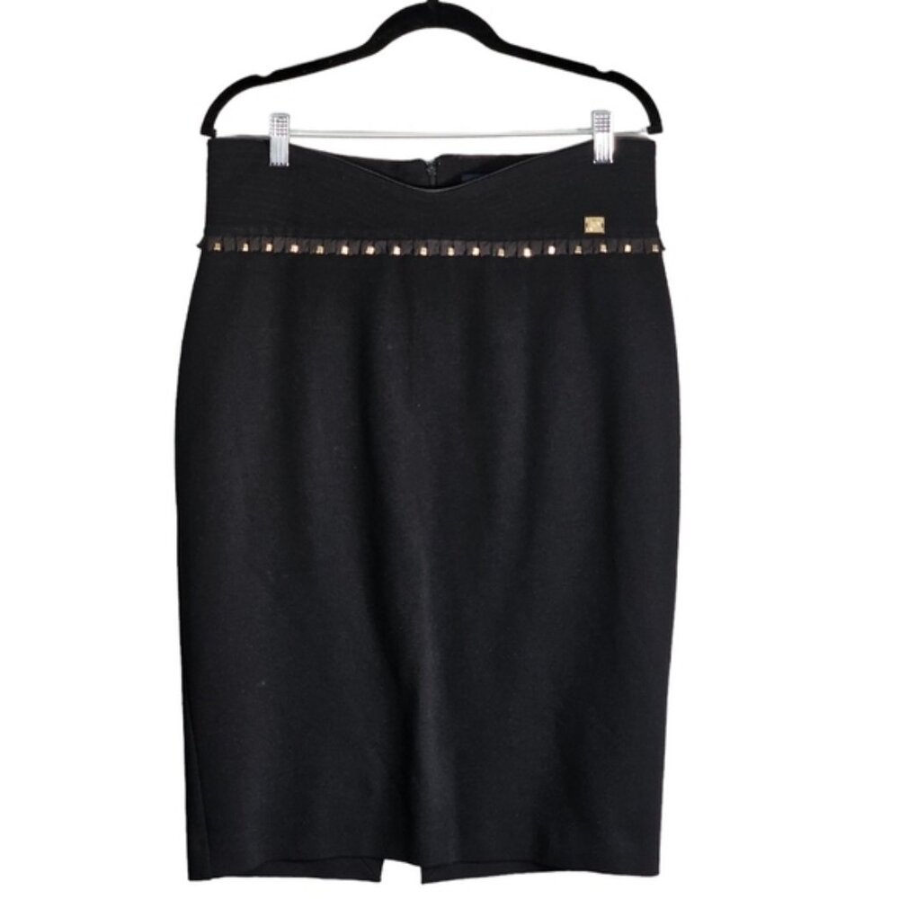 Roberto Cavalli Class classic pencil skirt black women's size 12